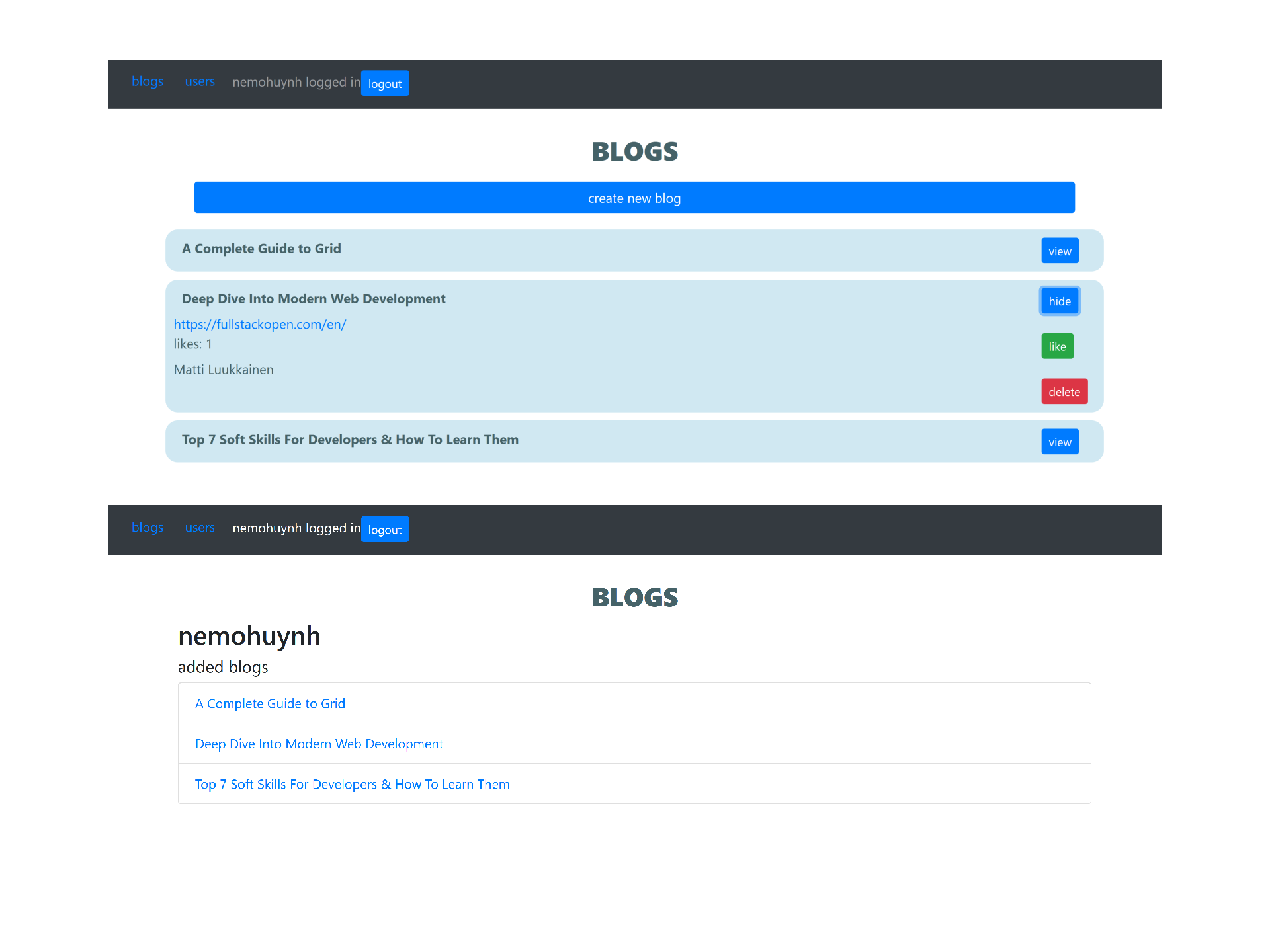 Blog List